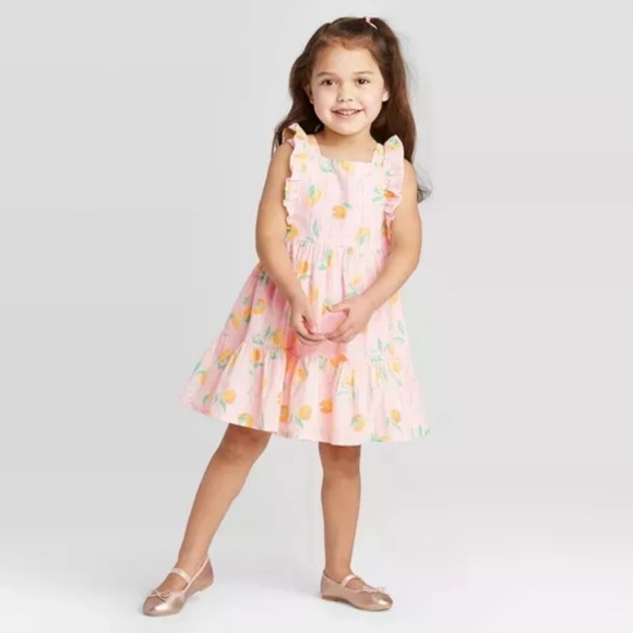 OshKosh B'gosh Other - Oshkosh Lemon Print Ruffle Sleeve Flutter Dress